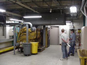 1500 kW Caterpillar 3512 standby emergency generator installation with Engelhart Catalytic Converter- Particulate Filter installation.